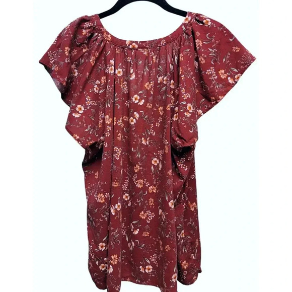 Old Navy Flounce Sleeve Peasant Top Size XL - Picture 3 of 7